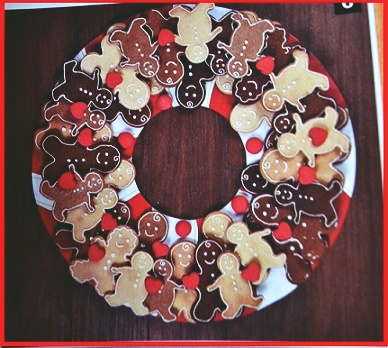 corona navide�a de galletas de jengibre