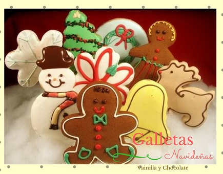 galletas navide�as de vainilla y chocolate